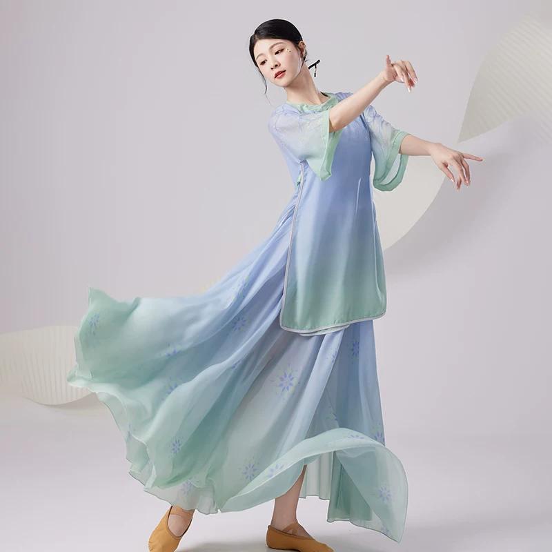 Women s Chinese Classical Dance Costume, Gradient Blue Green Flowy Chiffon Printed Performance Dress XL різнокольоровий
Women s Chinese Classical Dance Costume, Gradient Blue Green Flowy Chiffon Printed Performance Dress XL різнокольоровий