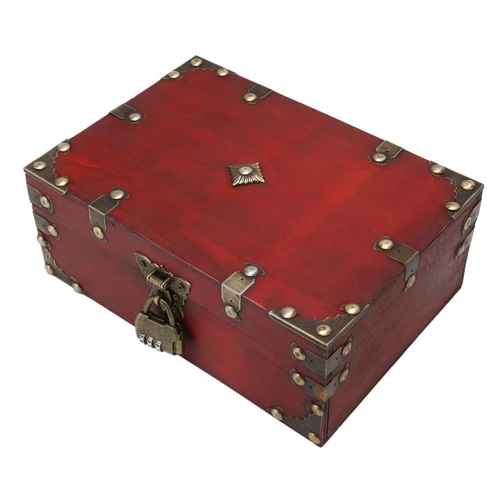 Wooden Teasure Chest Box Retro Large Capacity Wood Multi Purpose Jewelry Storage Case with Lock for Home Decor Gift Boxes Option
Wooden Teasure Chest Box Retro Large Capacity Wood Multi Purpose Jewelry Storage Case with Lock for Home Decor Gift Boxes Option