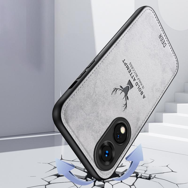 For Oppo A78 4G Case Deer Pattern Cloth Texture Leather+PC+TPU Hybrid Phone Cover Black
For Oppo A78 4G Case Deer Pattern Cloth Texture Leather+PC+TPU Hybrid Phone Cover Black