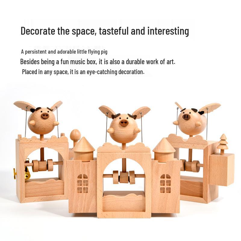 Electric Wooden Flying Pig Music Box - Creative Ornament for Adults & Children, Perfect for Valentine s or Birthday Gifts
Electric Wooden Flying Pig Music Box - Creative Ornament for Adults & Children, Perfect for Valentine s or Birthday Gifts
