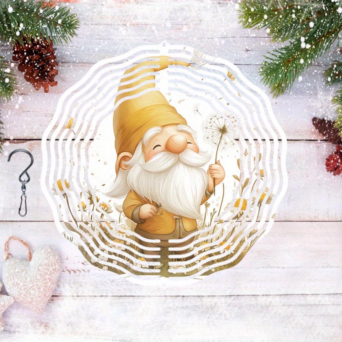 Hanging Wind Chime with Wise Gnome and Dandelion 3D Kinetic Wind Spinner Metal Art for Outdoor Garden Balcony Decor
Hanging Wind Chime with Wise Gnome and Dandelion 3D Kinetic Wind Spinner Metal Art for Outdoor Garden Balcony Decor