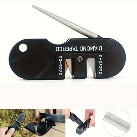 4-in-1 Portable Tungsten Steel Knife Sharpener with Sharpening Rod No variant
4-in-1 Portable Tungsten Steel Knife Sharpener with Sharpening Rod No variant