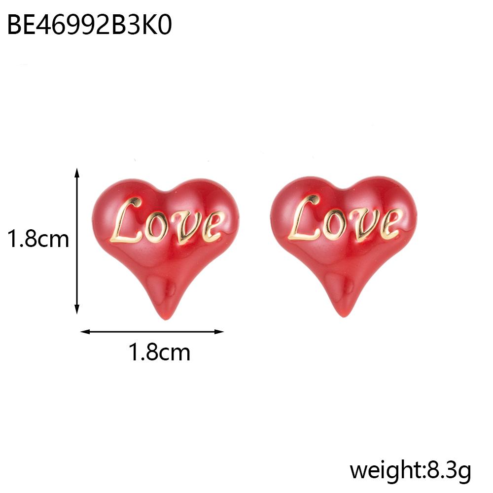 CARLIDANA Minimalist Women s Retro Red Heart Love Earrings Elegant Style Enamel Stainless Steel Gold Plated Stud Earrings
CARLIDANA Minimalist Women s Retro Red Heart Love Earrings Elegant Style Enamel Stainless Steel Gold Plated Stud Earrings