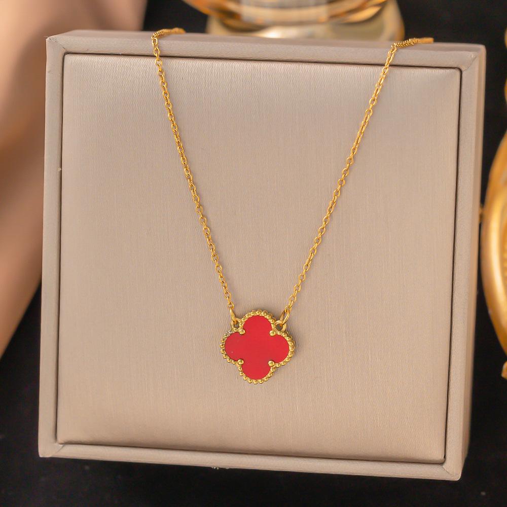 Двустороннее ожерелье из титановой стали с четырьмя листочками клевера, классическая женская универсальная цепочка на ключицу, легкая роскошная цепочка-джемпер, высококлассные ожерелья Sense Of
Двустороннее ожерелье из титановой стали с четырьмя листочками клевера, классическая женская универсальная цепочка на ключицу, легкая роскошная цепочка-джемпер, высококлассные ожерелья Sense Of