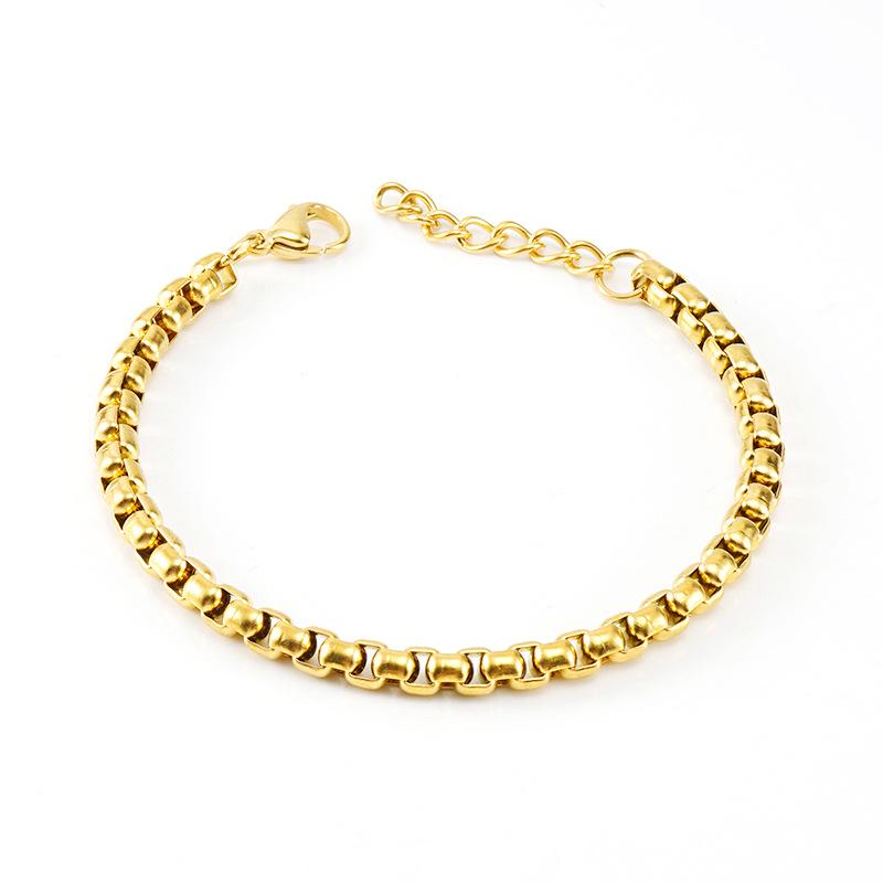 Браслет-цепочка из нержавеющей стали с квадратными жемчужинами с позолотой 18 карат для мужчин и женщин - Минималистичные украшения в европейском и американском стиле Gold 2.0mm
Браслет-цепочка из нержавеющей стали с квадратными жемчужинами с позолотой 18 карат для мужчин и женщин - Минималистичные украшения в европейском и американском стиле Gold 2.0mm