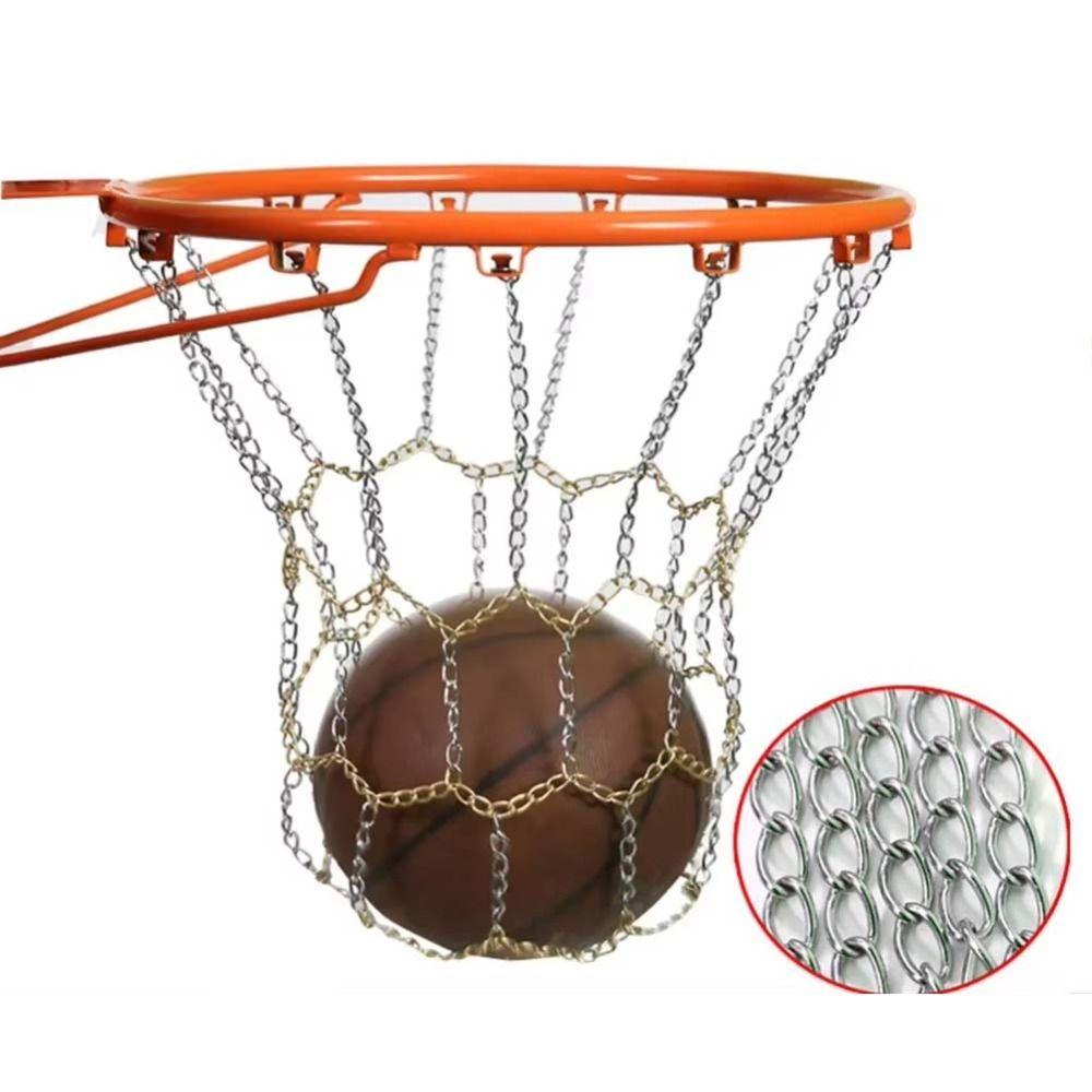 Metal Chain Basketball Target Net Basket Frame Steel Basketball Net Outdoor Courts Silver
Metal Chain Basketball Target Net Basket Frame Steel Basketball Net Outdoor Courts Silver
