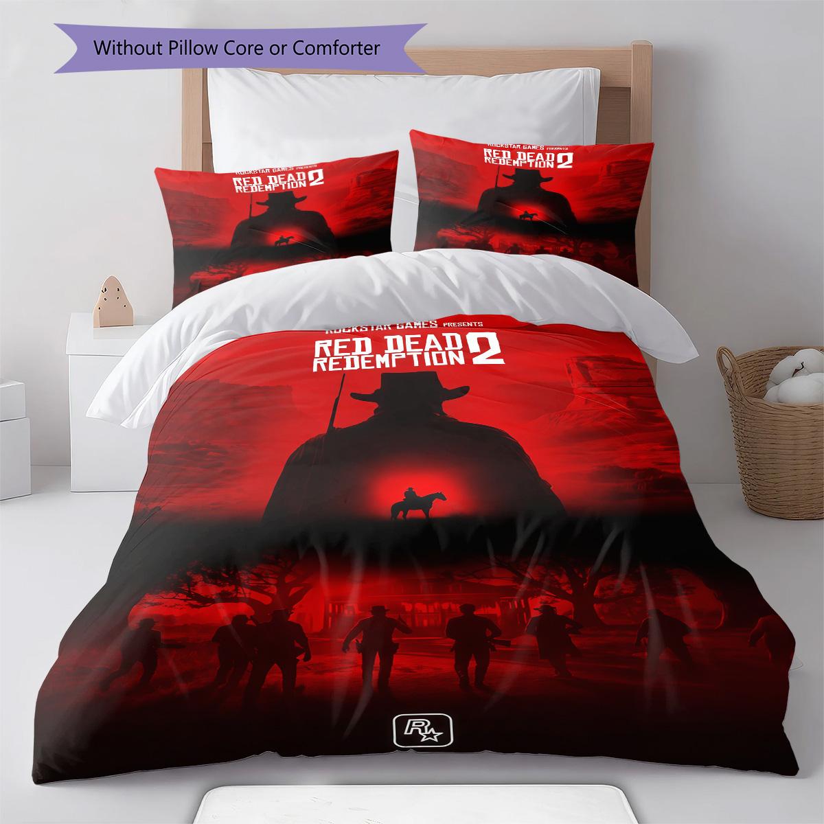 Red Dead Redemption RugPattern Bedding Quilt Set Quilt Cover Pillowcase Home Decoration Birthday Gift (1 * duvet cover + 2 * pillowcase, without core) 135x200cm
Red Dead Redemption RugPattern Bedding Quilt Set Quilt Cover Pillowcase Home Decoration Birthday Gift (1 * duvet cover + 2 * pillowcase, without core) 135x200cm