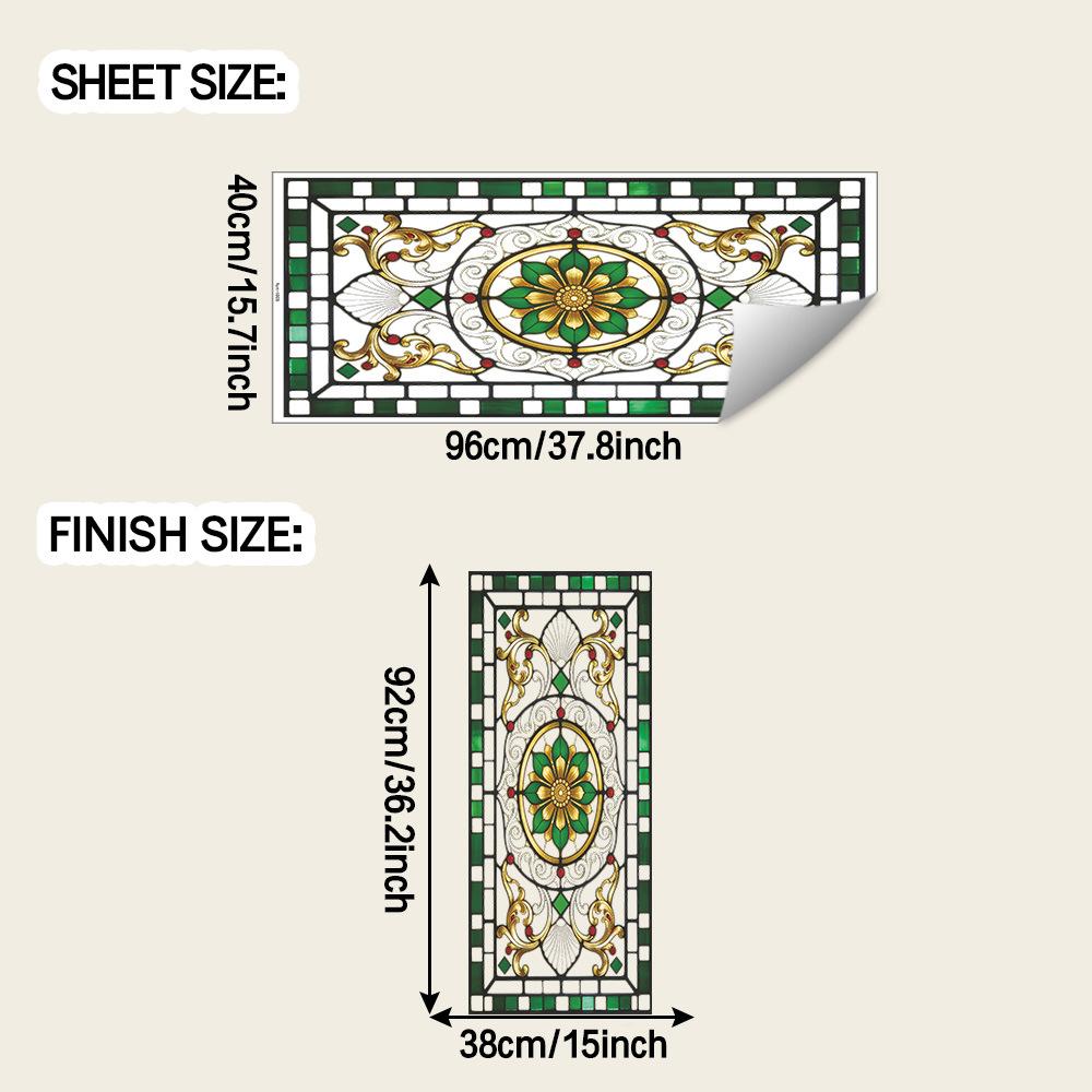 Vintage Painted Green Pattern Outdoor Balcony Glass Display Window Sticker
Vintage Painted Green Pattern Outdoor Balcony Glass Display Window Sticker