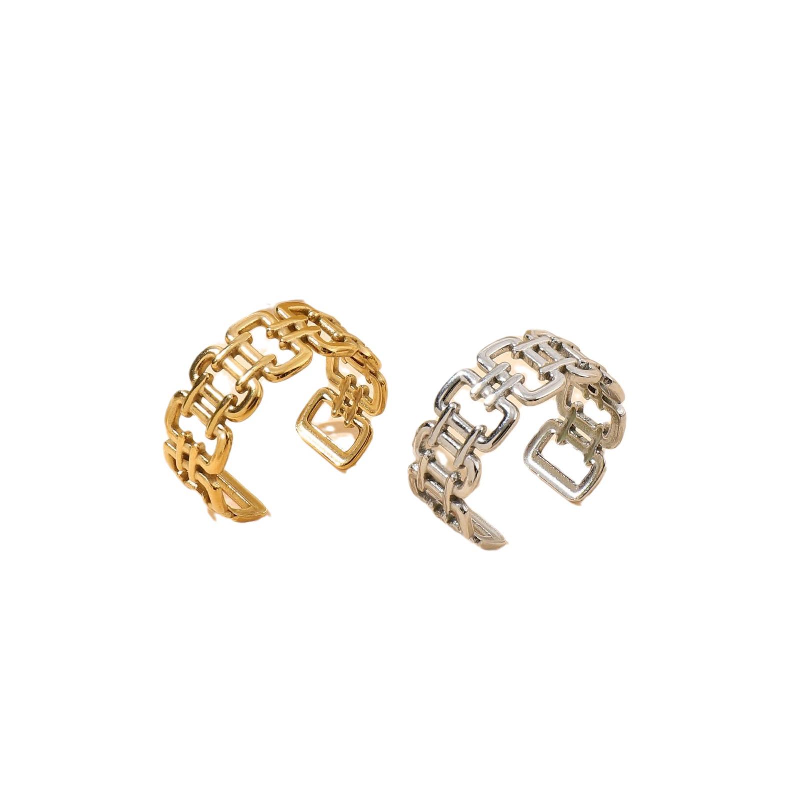 Women s Geometric Stainless Steel Interlocking Square Ring – Non-Fading, Open Finger Design Steel
Women s Geometric Stainless Steel Interlocking Square Ring – Non-Fading, Open Finger Design Steel