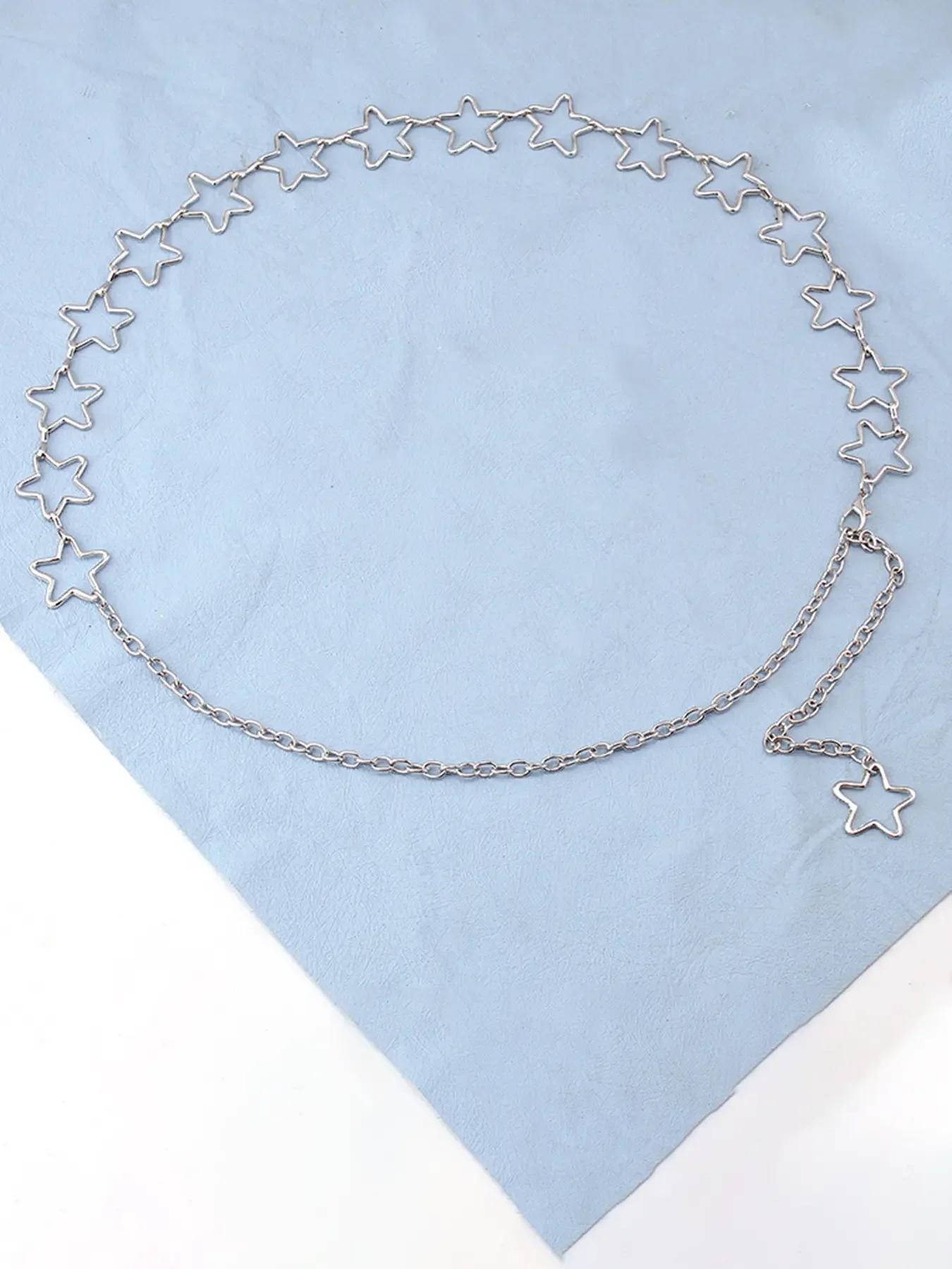 European and American Women s Sky Star Decoration Body Chain Simple and Versatile with Jeans Fashionable Waist Chain серебряный
European and American Women s Sky Star Decoration Body Chain Simple and Versatile with Jeans Fashionable Waist Chain серебряный