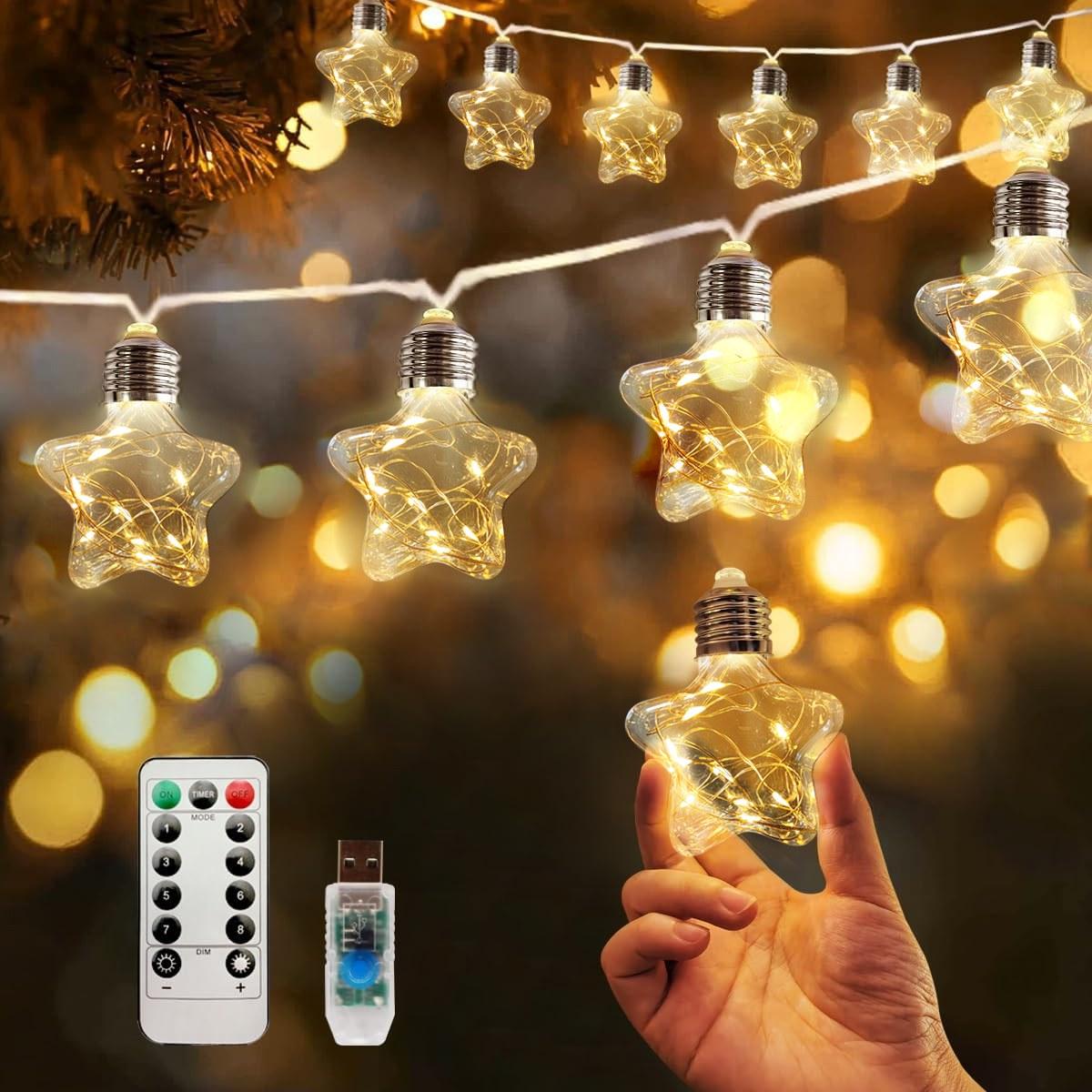 1PC Star String Lights Wishing Ball Led Fairy Light with Remote USB Powered Twinkle Ambient Lamps For Home Party Festival Decor 10LED теплый белый
1PC Star String Lights Wishing Ball Led Fairy Light with Remote USB Powered Twinkle Ambient Lamps For Home Party Festival Decor 10LED теплый белый