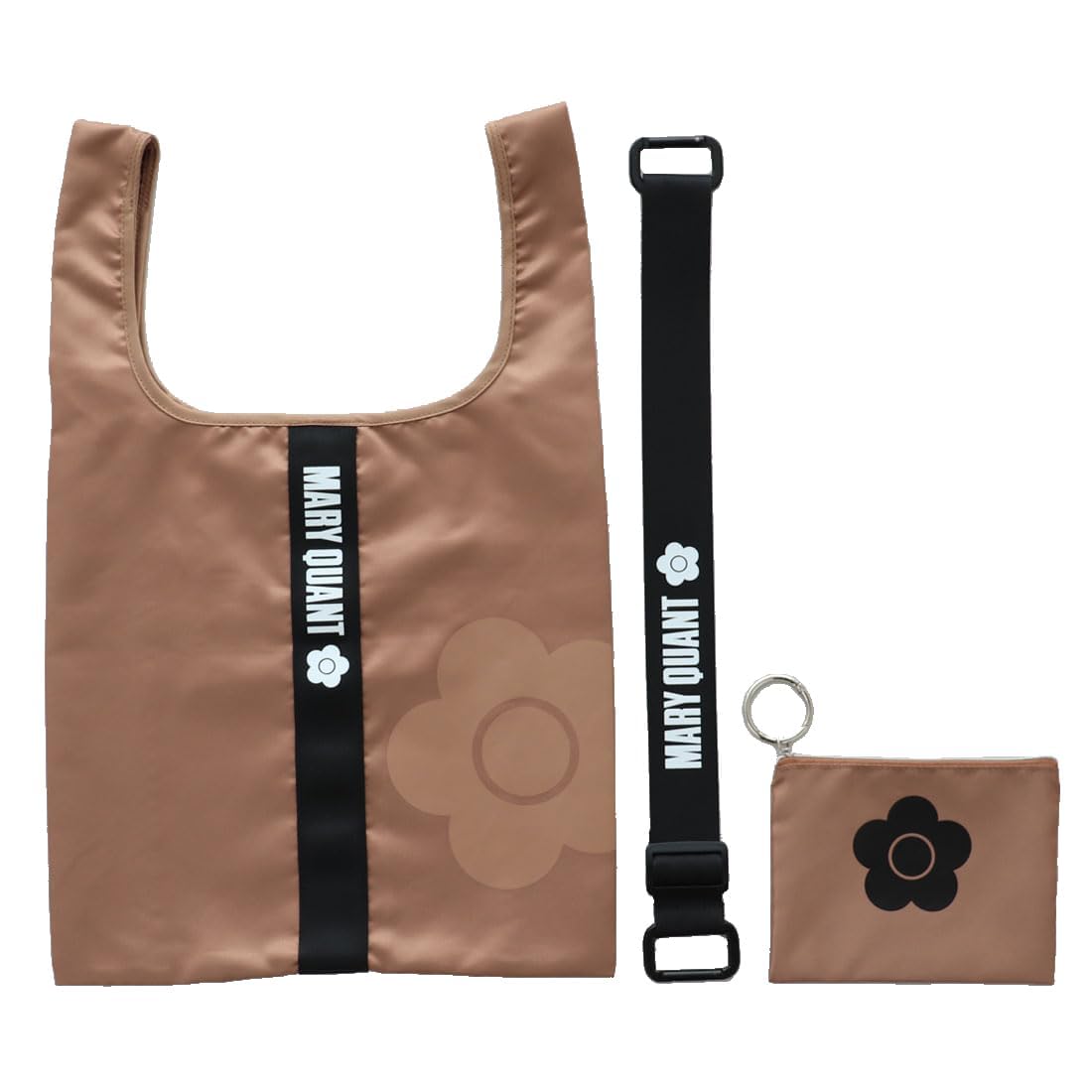 MARY QUANT 3WAY Эко-сумка с чехлом Компактная женская сумка через плечо Моющаяся Моя сумка Дополнительная сумка (бежевый) (Чехол в комплекте) 000783-0001-01 бежевый