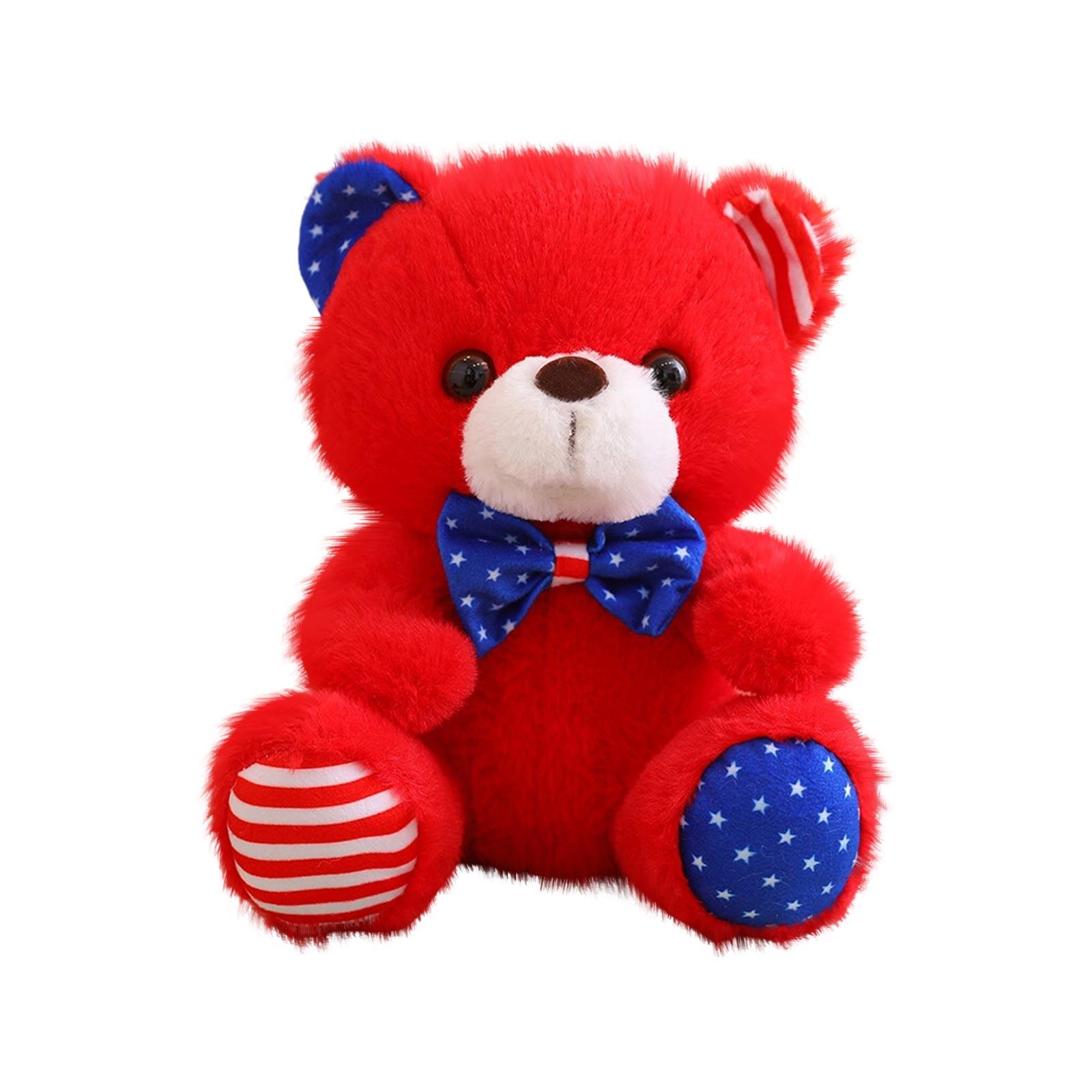 Plush Teddy Bear Stuffed Animal with Patriotic Bow Tie and Patterned Ears and Paws Soft Plush Toy for Home and Office Decoration One Size
Plush Teddy Bear Stuffed Animal with Patriotic Bow Tie and Patterned Ears and Paws Soft Plush Toy for Home and Office Decoration One Size