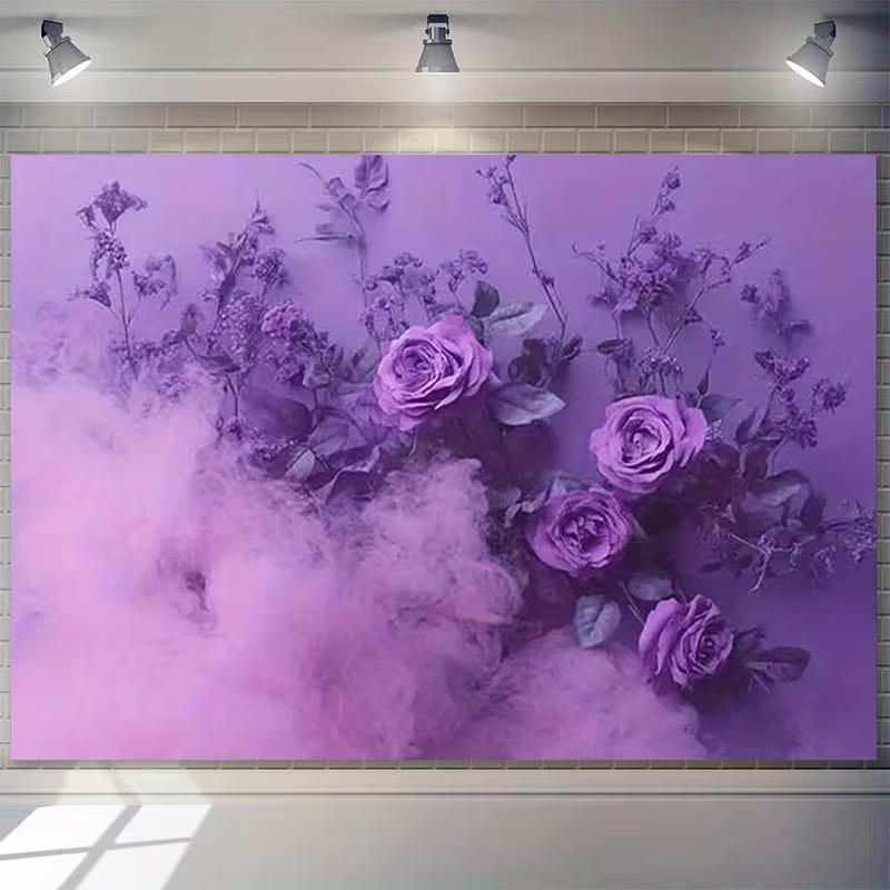 2D Purple Rose with Smoke Photography Backdrop Monochrome Floral Background 47.2x31.5inch/120*80cm
2D Purple Rose with Smoke Photography Backdrop Monochrome Floral Background 47.2x31.5inch/120*80cm