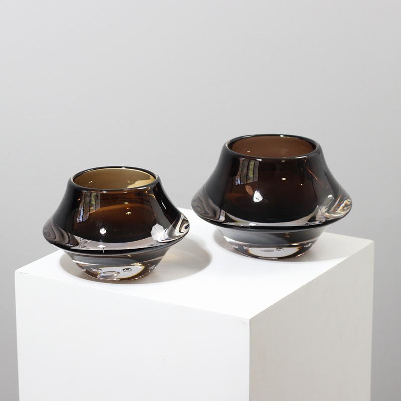 Glass Vase Brown Geometric Thick Bottomed Glass Vase Flower Arrangement Hydroponics Terrarium Home Decoration Accessories
Glass Vase Brown Geometric Thick Bottomed Glass Vase Flower Arrangement Hydroponics Terrarium Home Decoration Accessories