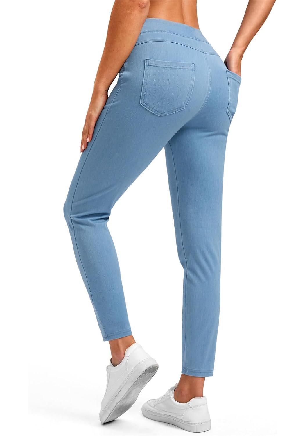 European & American Style High-Waisted Pocket Denim Yoga Pants Large світло-синій колір
European & American Style High-Waisted Pocket Denim Yoga Pants Large світло-синій колір