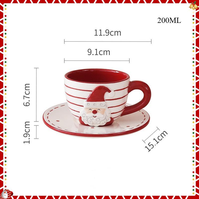 JUSTINLAU Santa Claus Ceramic Coffee Cup Saucer Teapot Creative Relief Afternoon Tea Cup and Saucer Teaware Set Christmas Gift
JUSTINLAU Santa Claus Ceramic Coffee Cup Saucer Teapot Creative Relief Afternoon Tea Cup and Saucer Teaware Set Christmas Gift