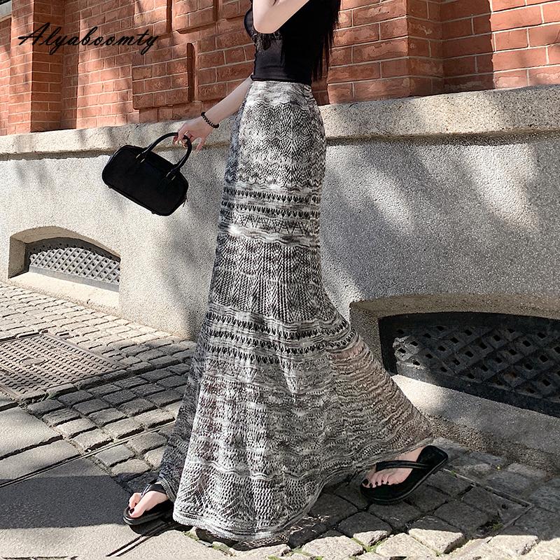 Корейская мода Лето Осень Женская Макси Длинная Юбка Высокая Талия Контрастный Цвет Ажурная Вязка Юбка Русалка Вязаная Женственная Юбка Труба One Size белый/чёрный
Корейская мода Лето Осень Женская Макси Длинная Юбка Высокая Талия Контрастный Цвет Ажурная Вязка Юбка Русалка Вязаная Женственная Юбка Труба One Size белый/чёрный