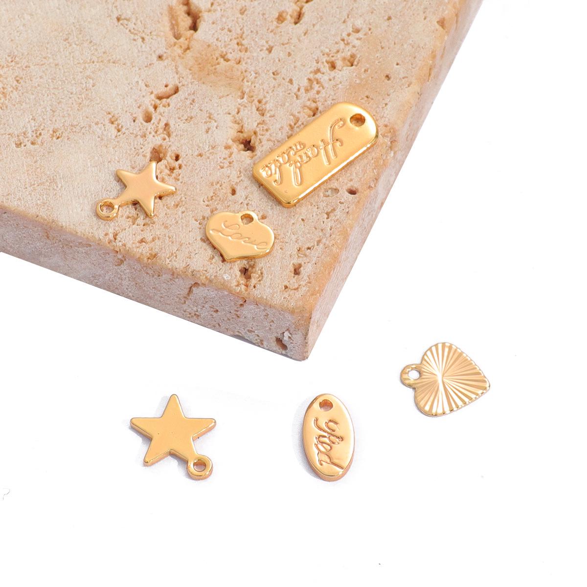 18K Gold-Filled Color-Preserving Pentagram Peach Heart Pendant for DIY Earrings, Necklaces, Bracelets
18K Gold-Filled Color-Preserving Pentagram Peach Heart Pendant for DIY Earrings, Necklaces, Bracelets