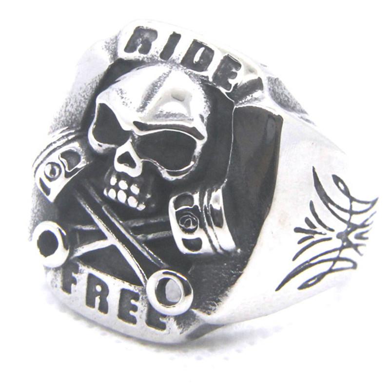 Stainless Steel Ride Free Biker Style Ring Men Boys Skeleton Rings Jewelry Size 7-13 7
Stainless Steel Ride Free Biker Style Ring Men Boys Skeleton Rings Jewelry Size 7-13 7