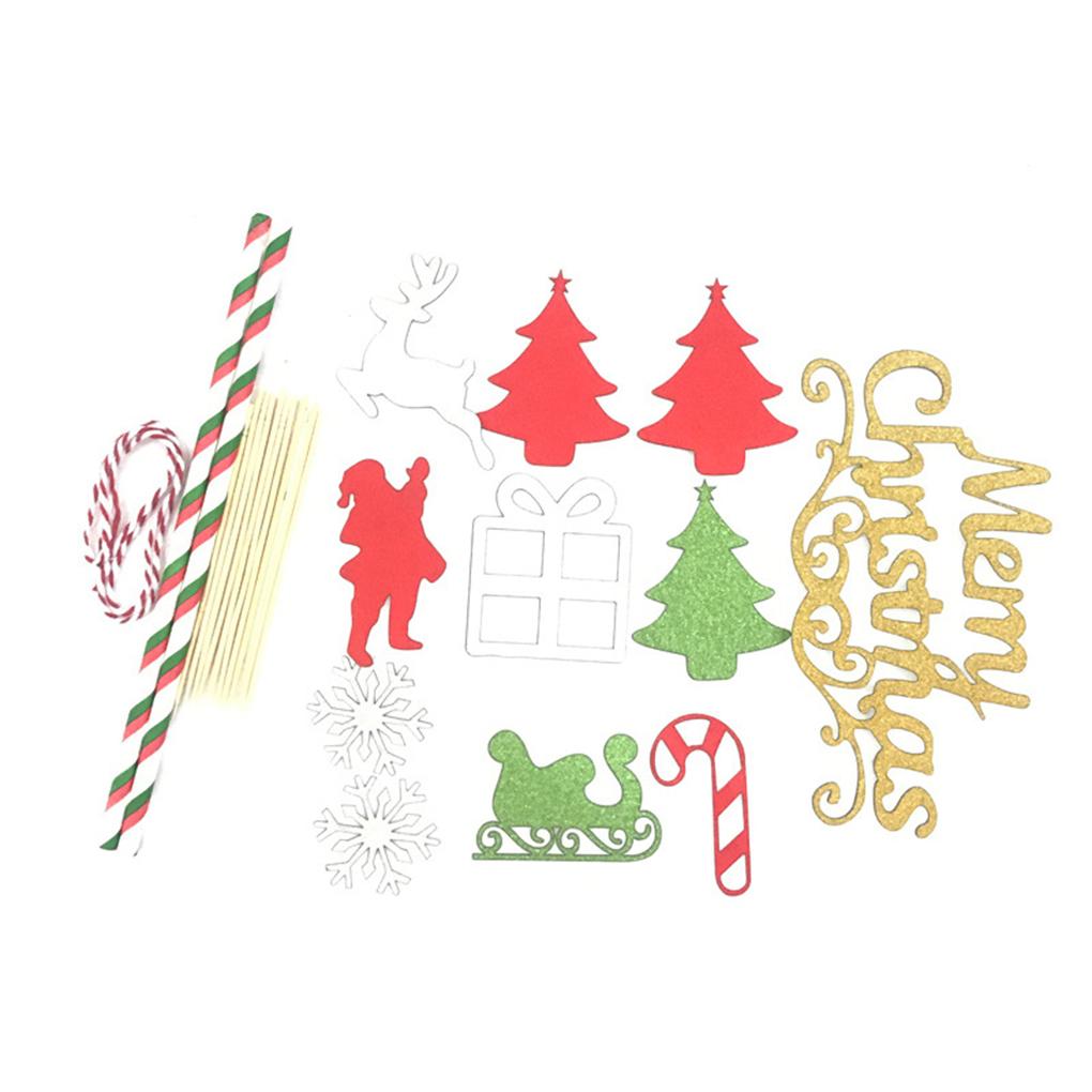 Merry Christmas Cake Topper Paper Trees Deers Snowflake Elks Baking Toppers Flags Party Decoration 
Merry Christmas Cake Topper Paper Trees Deers Snowflake Elks Baking Toppers Flags Party Decoration