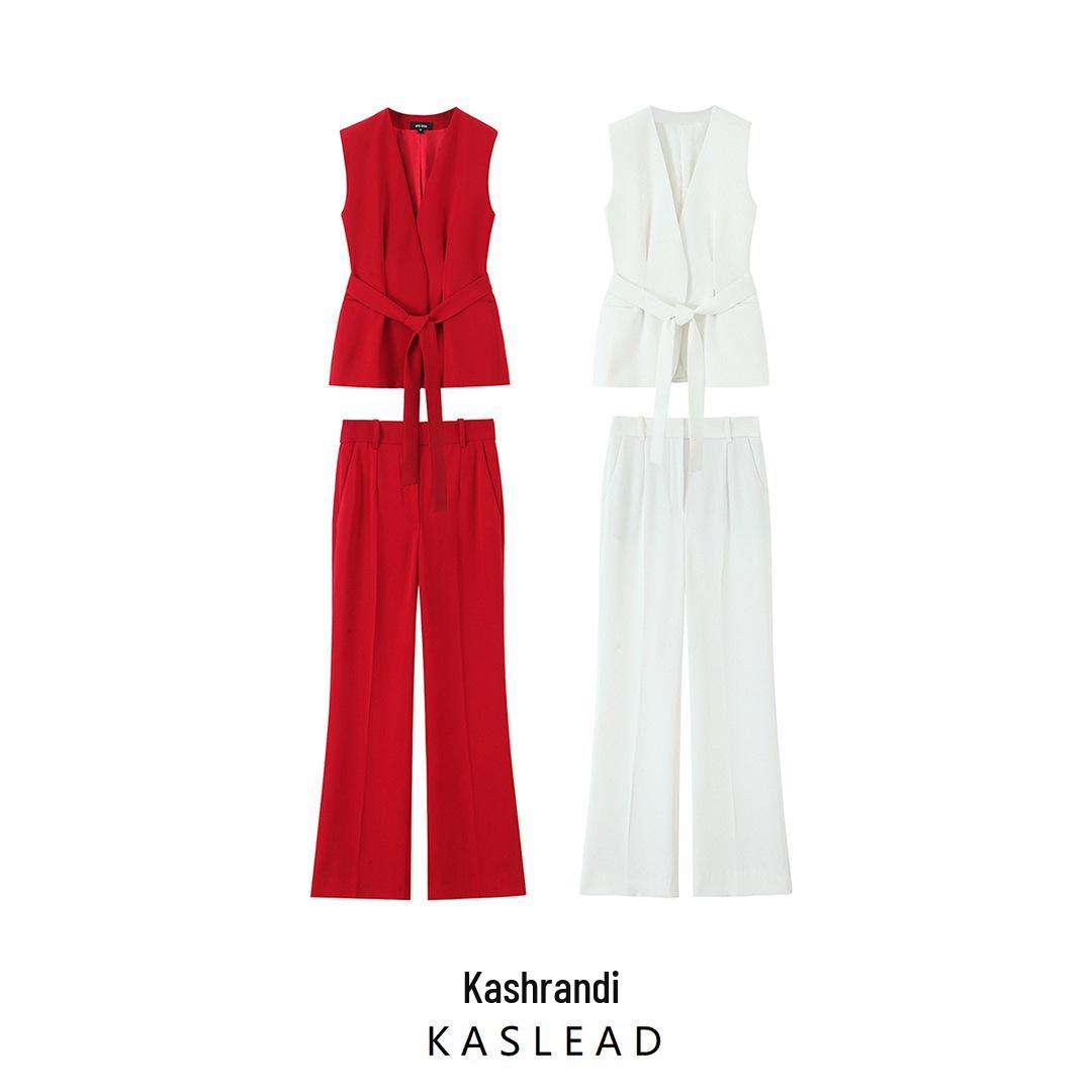 Spring 2025 Women s European & American Style Fashion: Belted Vest with Flare Pants XS
Spring 2025 Women s European & American Style Fashion: Belted Vest with Flare Pants XS