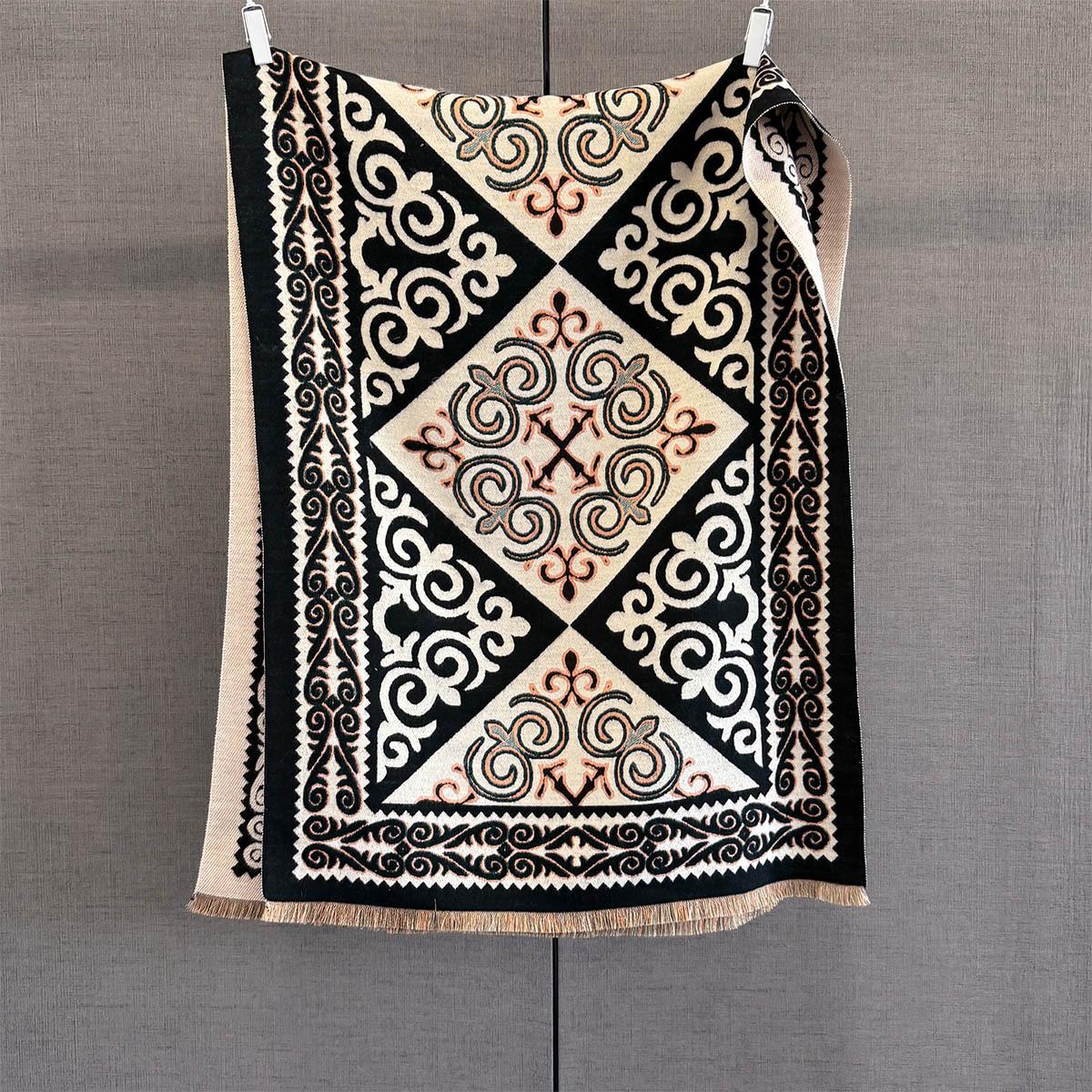 Winter Scarf Thick Warm Geometric Jacquard Shawl Vintage Pattern Ethnic Style Multifunctional Neck Wrap Cashmere Like Scarves 185X65cm
Winter Scarf Thick Warm Geometric Jacquard Shawl Vintage Pattern Ethnic Style Multifunctional Neck Wrap Cashmere Like Scarves 185X65cm