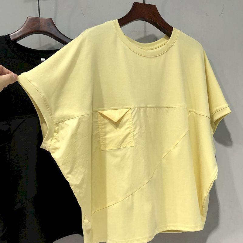 Oversized T Shirts Women Solid Color Patchwork Short Sleeve T-shirt Summer Trend Loose Casual Bat Sleeve T Shirt Design Top 4XL
Oversized T Shirts Women Solid Color Patchwork Short Sleeve T-shirt Summer Trend Loose Casual Bat Sleeve T Shirt Design Top 4XL