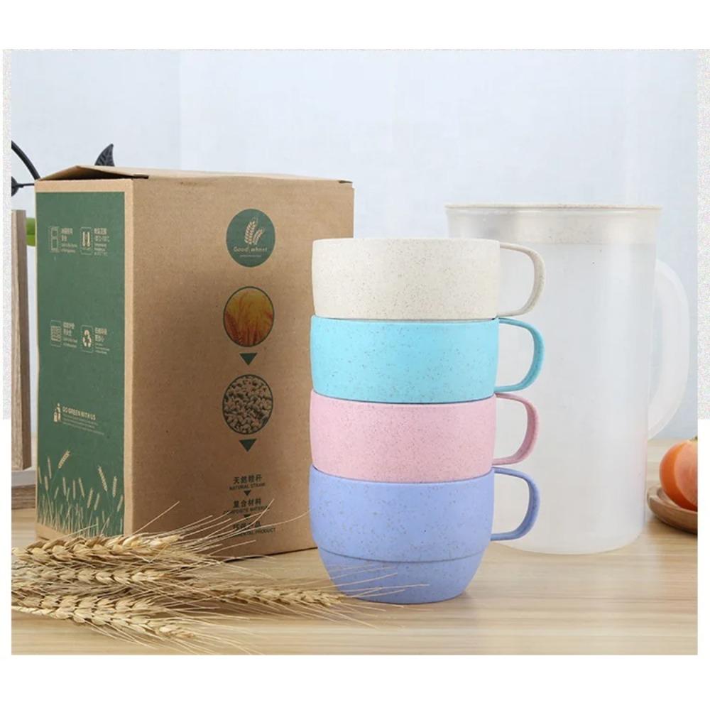 Многоразовый экологически чистый пластиковый биоразлагаемый стакан из пшеничной соломы, набор для питья, чайник, портативный чайник, набор для пикника 1.8L
Многоразовый экологически чистый пластиковый биоразлагаемый стакан из пшеничной соломы, набор для питья, чайник, портативный чайник, набор для пикника 1.8L