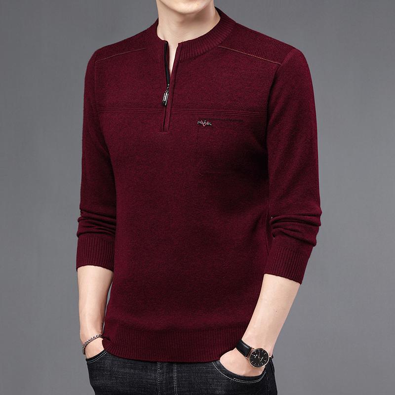 New Men s Solid Color Half-high Neck Zipper Pullover Knit Sweater Fashion Casual Men s Warm Long-sleeved Sweaters Jumper M
New Men s Solid Color Half-high Neck Zipper Pullover Knit Sweater Fashion Casual Men s Warm Long-sleeved Sweaters Jumper M