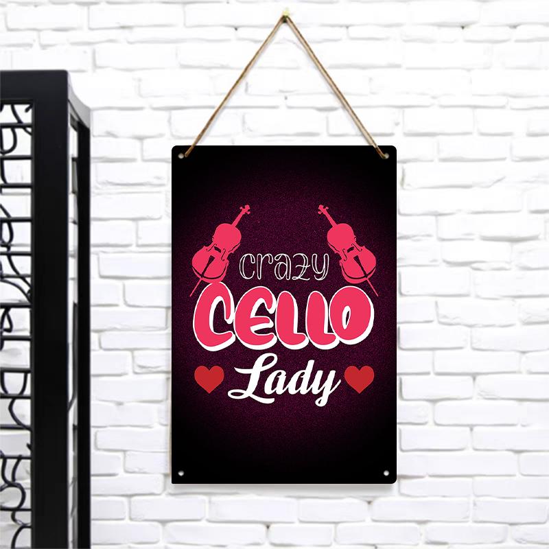 Crazy Cello Lady Metal Wall Art Decor for Music Lovers Cello Player Gift Room Decoration 7.9x11.8In(20x30cm)
Crazy Cello Lady Metal Wall Art Decor for Music Lovers Cello Player Gift Room Decoration 7.9x11.8In(20x30cm)