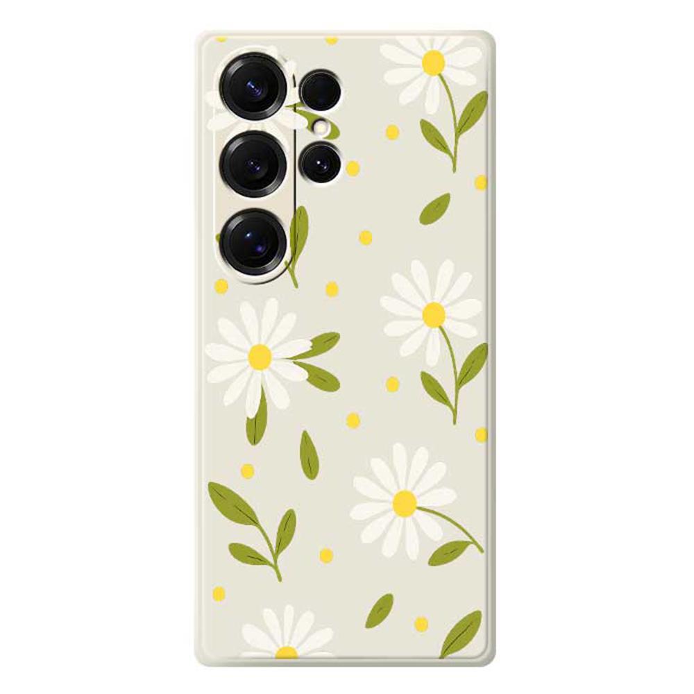 For Samsung Galaxy S25 Ultra Case White Flowers Green Leaves Pattern Printing Straight Edge TPU Phone Back Cover Beige
For Samsung Galaxy S25 Ultra Case White Flowers Green Leaves Pattern Printing Straight Edge TPU Phone Back Cover Beige