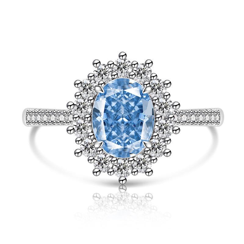 European and American Fashion Sunflower Diamond Ring with Colored Gemstones for Women Adjustable
European and American Fashion Sunflower Diamond Ring with Colored Gemstones for Women Adjustable