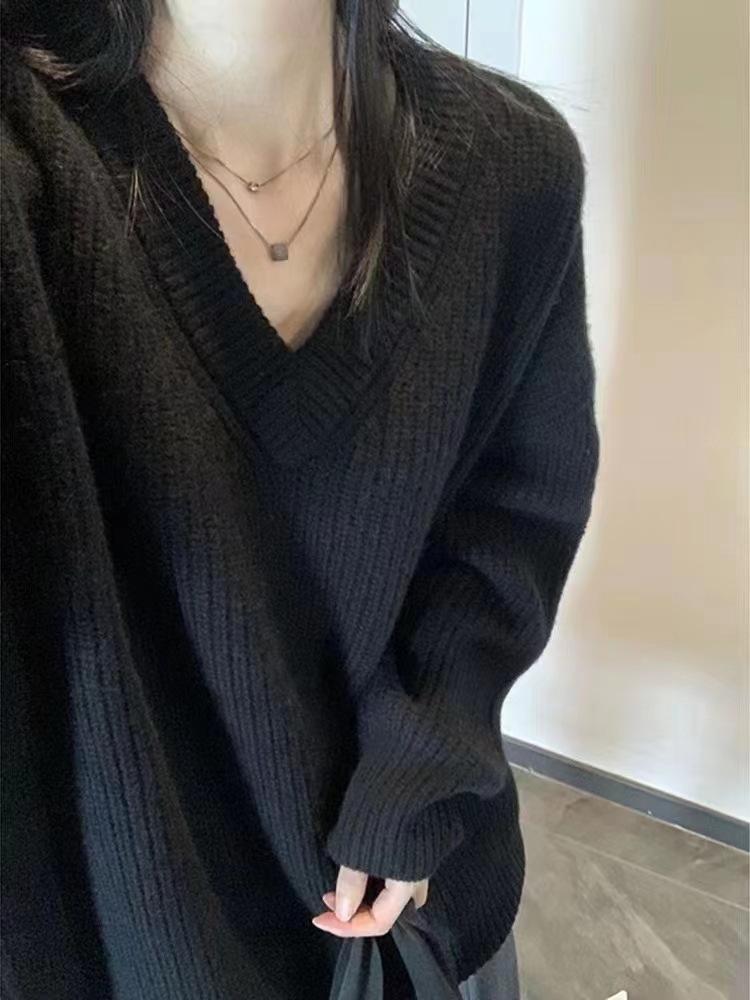 Женский свитер с V-образным вырезом, осенне-зимний взрыв, свободный нишевый дизайн, мягкий восковой однотонный большого размера, ленивый внутренний вязаный топ 412-315 (average size) чёрный
Женский свитер с V-образным вырезом, осенне-зимний взрыв, свободный нишевый дизайн, мягкий восковой однотонный большого размера, ленивый внутренний вязаный топ 412-315 (average size) чёрный