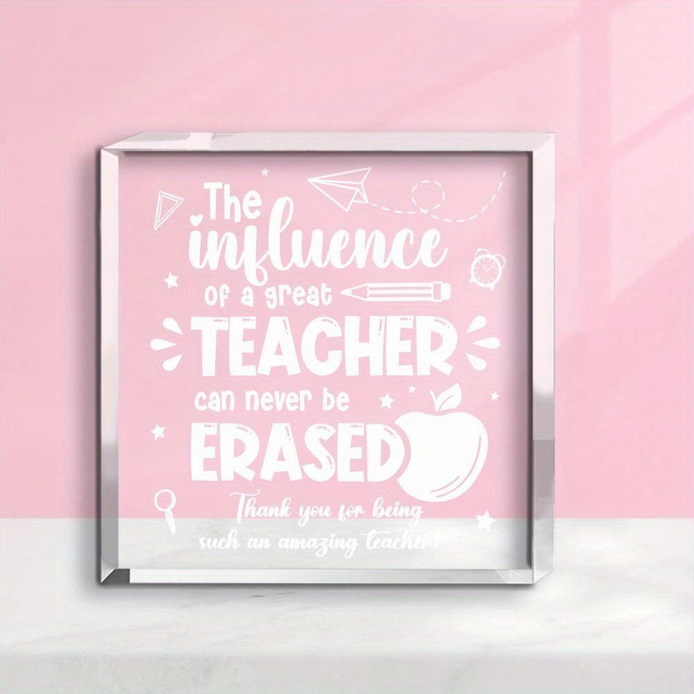 Памятный сувенир для учителя - Универсальный акриловый пресс-папье для вех в карьере педагогов чистый
Памятный сувенир для учителя - Универсальный акриловый пресс-папье для вех в карьере педагогов чистый