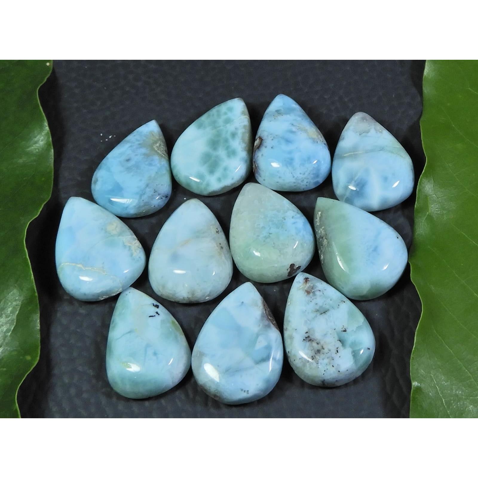 13x18MM Blue Larimar Natural Cabochon Pear Loose Gemstone Lot 11Pcs 107Cts. A-50
13x18MM Blue Larimar Natural Cabochon Pear Loose Gemstone Lot 11Pcs 107Cts. A-50
