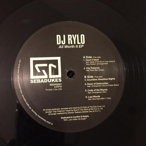 12inch Record DJ RYLO - All Worth It EP SBDKS001 Sebadukes 2004 US Dance & Electronica Used
12inch Record DJ RYLO - All Worth It EP SBDKS001 Sebadukes 2004 US Dance & Electronica Used