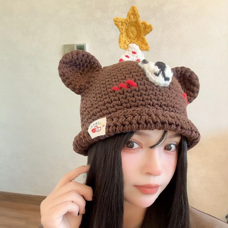 Hand knitted Birthday Bear Knitted Hat for Women Cute Cartoon Couple Gift Pullover Hat Warm Wool Hat Trend M(56-58cm)
Hand knitted Birthday Bear Knitted Hat for Women Cute Cartoon Couple Gift Pullover Hat Warm Wool Hat Trend M(56-58cm)