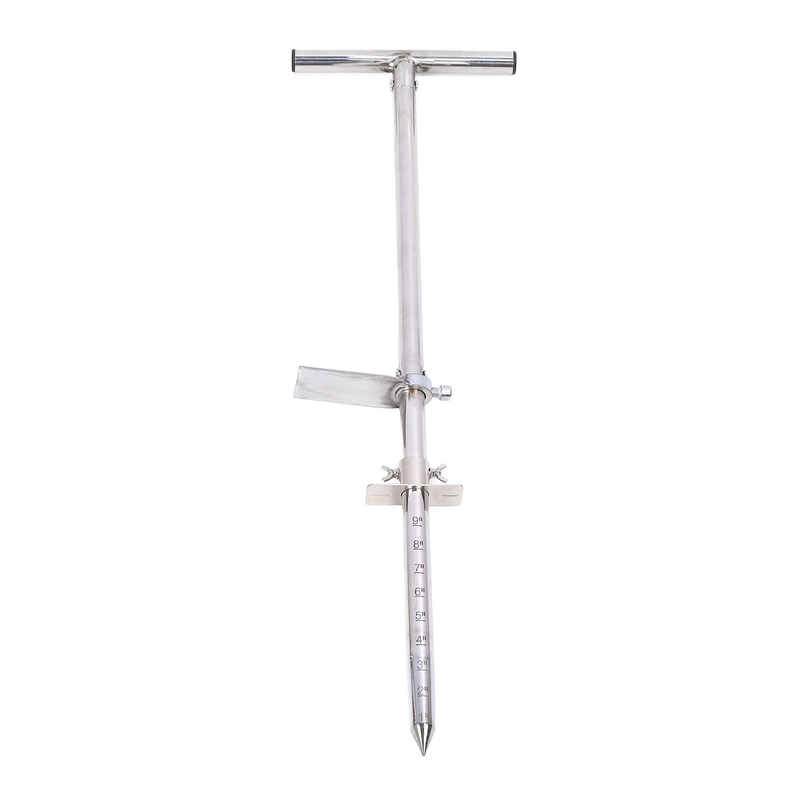 Soil Sampler Probe Stainless Steel Soil Probe with Foot Pedal Ergonomic T Handle Planting Tool 33.5in for Lawn Garden Farm Plant Care
Soil Sampler Probe Stainless Steel Soil Probe with Foot Pedal Ergonomic T Handle Planting Tool 33.5in for Lawn Garden Farm Plant Care