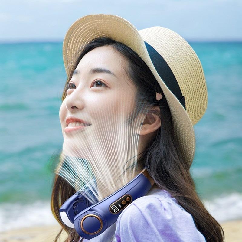 Intelligent Ice Ceramic Cooling Portable Neck Hanging Fan Silent with light Outdoor High-Power USB Type-C Charging bladeless Fan чёрный
Intelligent Ice Ceramic Cooling Portable Neck Hanging Fan Silent with light Outdoor High-Power USB Type-C Charging bladeless Fan чёрный