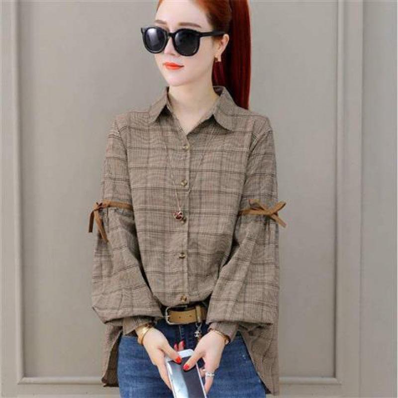Женская весенне-осенняя модная свободная клетчатая рубашка с длинным рукавом XL хаки
Женская весенне-осенняя модная свободная клетчатая рубашка с длинным рукавом XL хаки