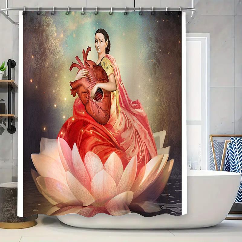 Goddess Lotus Flower Shower Curtain Botanical Floral Vintage Art Deco Home Decor Bathroom Set Tropical Zen Inspired Wall Hanging W60H190(CM)-1 Pcs
Goddess Lotus Flower Shower Curtain Botanical Floral Vintage Art Deco Home Decor Bathroom Set Tropical Zen Inspired Wall Hanging W60H190(CM)-1 Pcs