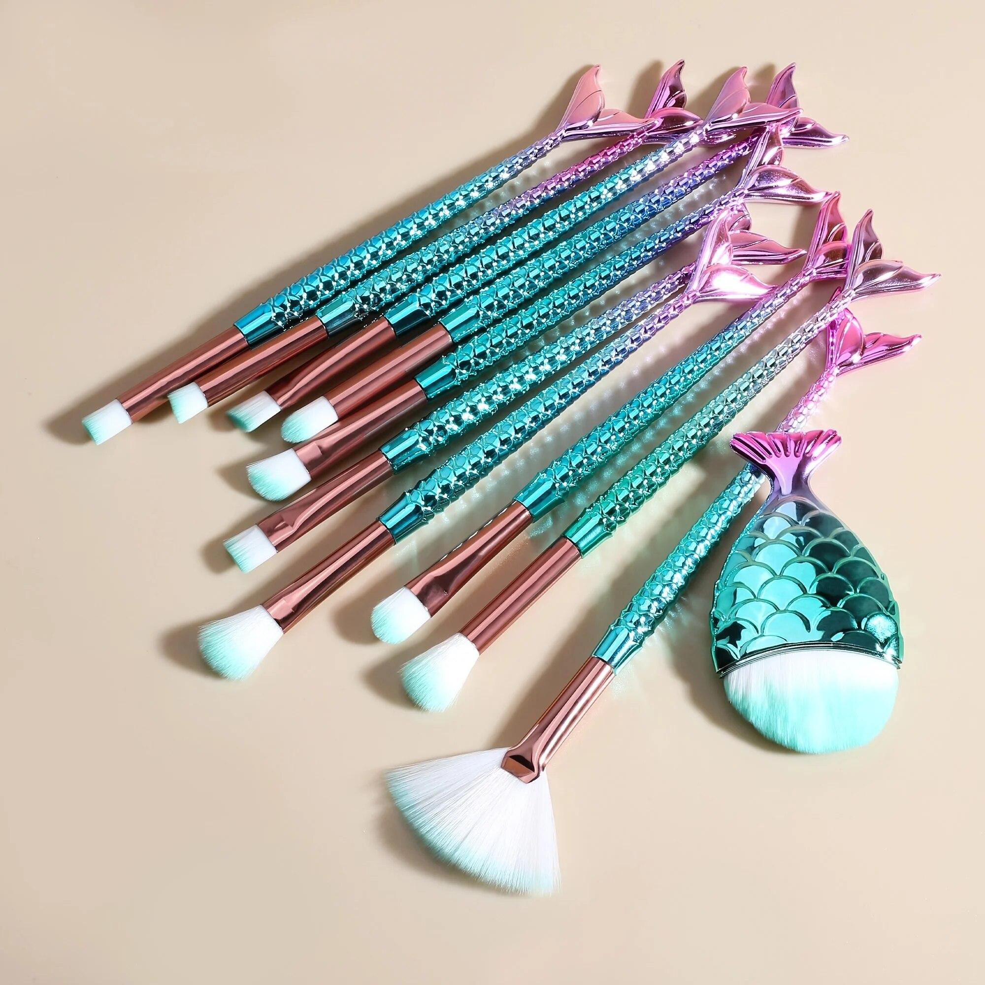 11Pcs/Set Professional Mermaid Makeup Brushes Eye Set Kits Shadow Eyeliner High Quality Makeup Brush Tools Eyebrow Beauty Tools
11Pcs/Set Professional Mermaid Makeup Brushes Eye Set Kits Shadow Eyeliner High Quality Makeup Brush Tools Eyebrow Beauty Tools