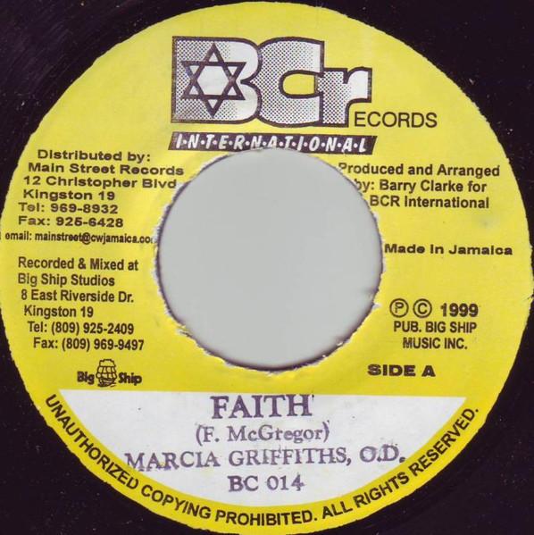 7inch Record MARCIA GRIFFITHS - Faith BC014 BCR Internation 1999 Jamaica Reggae, Ska & Dub Used
7inch Record MARCIA GRIFFITHS - Faith BC014 BCR Internation 1999 Jamaica Reggae, Ska & Dub Used