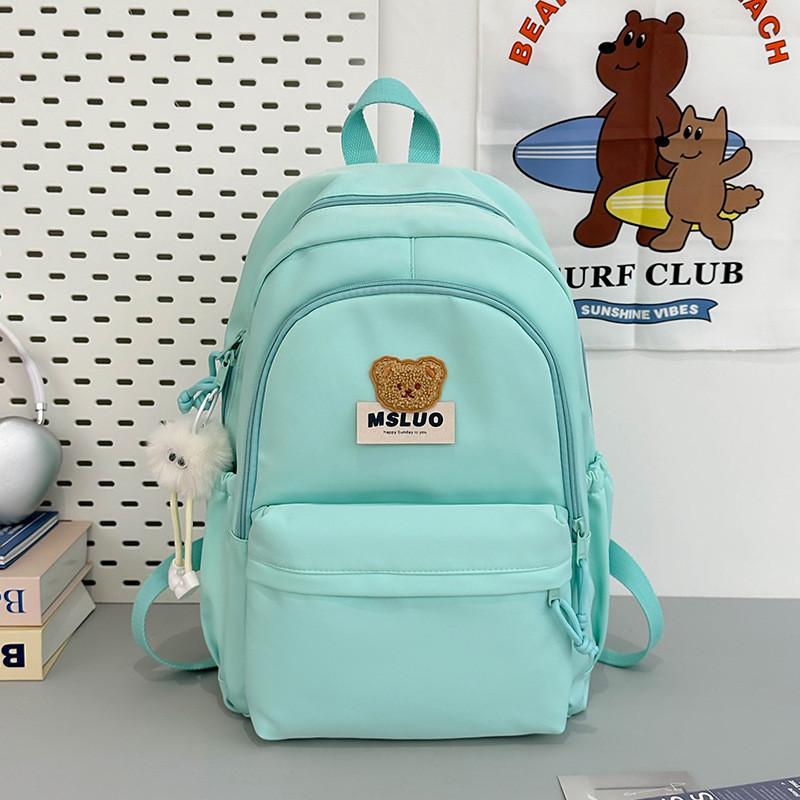 Simple Solid Color Plush Bear And Letter Decor Student Backpack With Pendant For Teens And College Students зелений
Simple Solid Color Plush Bear And Letter Decor Student Backpack With Pendant For Teens And College Students зелений
