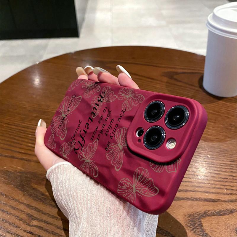 Поверхность морщин и неровностей мобильного телефона чехол с принтом бабочек защитный матовый ТПУ чехол мягкий силиконовый чехол iPhone 16 Pro Max красный
Поверхность морщин и неровностей мобильного телефона чехол с принтом бабочек защитный матовый ТПУ чехол мягкий силиконовый чехол iPhone 16 Pro Max красный