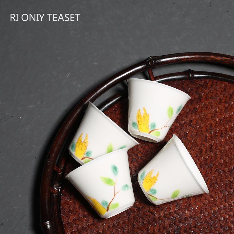 1 Pc Chinese Handmade Ceramic Tea Cup Hand Painted Leaves Pattern White Porcelain Tea Bowl Meditation Teacup Tea Set 35ml 5.2x4.2cm 35ml
1 Pc Chinese Handmade Ceramic Tea Cup Hand Painted Leaves Pattern White Porcelain Tea Bowl Meditation Teacup Tea Set 35ml 5.2x4.2cm 35ml