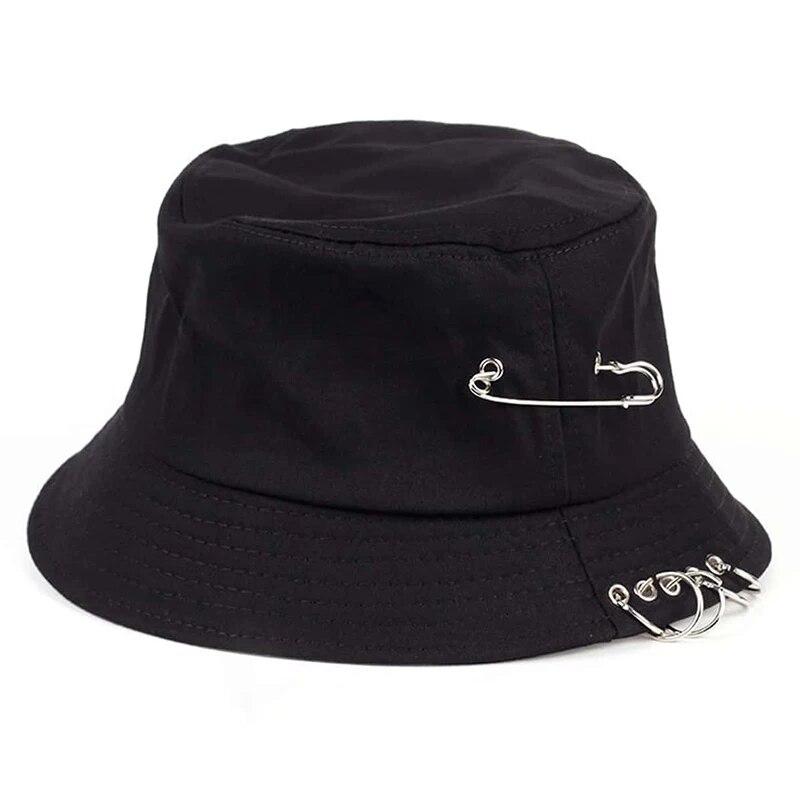 Unisex Solid Color Iron Pin Rings Personality Bucket Hats Fishermen Caps Outdoor Casual Cap Sunscreen Hat чорний
Unisex Solid Color Iron Pin Rings Personality Bucket Hats Fishermen Caps Outdoor Casual Cap Sunscreen Hat чорний