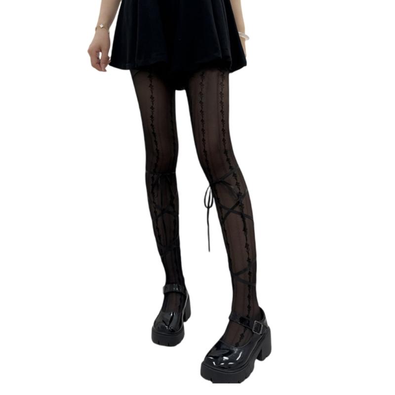 Sheer Nylon Stockings with Adjustable Calf Band and Seamless Design Fashionable Nylon Stockings for Modern Women чорний
Sheer Nylon Stockings with Adjustable Calf Band and Seamless Design Fashionable Nylon Stockings for Modern Women чорний