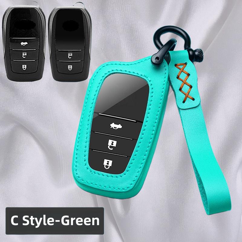 Leather Car Key Case Cover Shell Fob For Toyota CHR Hilux Fortuner Land Cruiser 200 Camry Corolla Crown RAV4 Highland Key Chain зелений
Leather Car Key Case Cover Shell Fob For Toyota CHR Hilux Fortuner Land Cruiser 200 Camry Corolla Crown RAV4 Highland Key Chain зелений